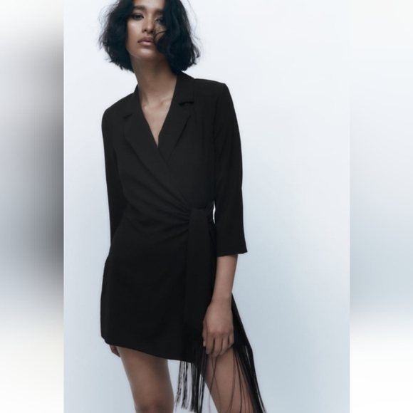 ZARA  fringed jumpsuit blazer - Picture 3 of 10